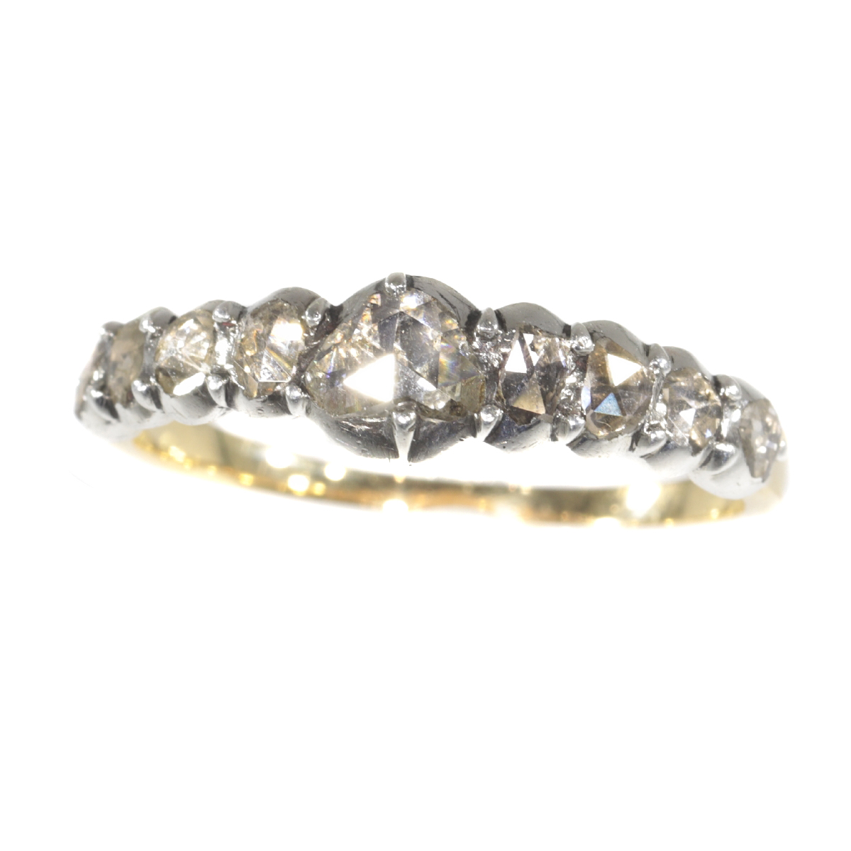Georgian diamond inline ring